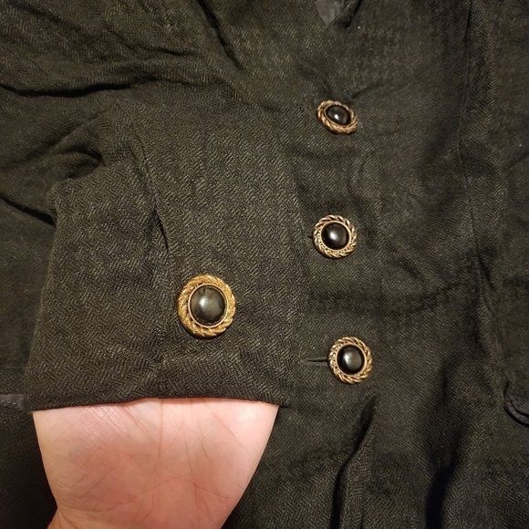 Vintage Suitables Black Blazer Women's Size 10 USA Made Shoulder Pads 80's EUC - Picture 3 of 8